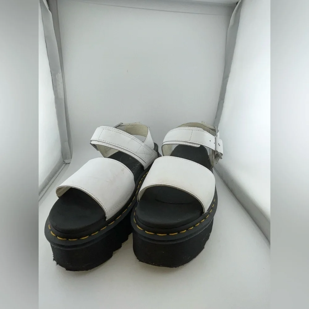 Dr.Martens Womens Sandal Platform White Leather Size Eu-39 Uk-6 Usa-8​​​​​​ - Picture 11 of 12